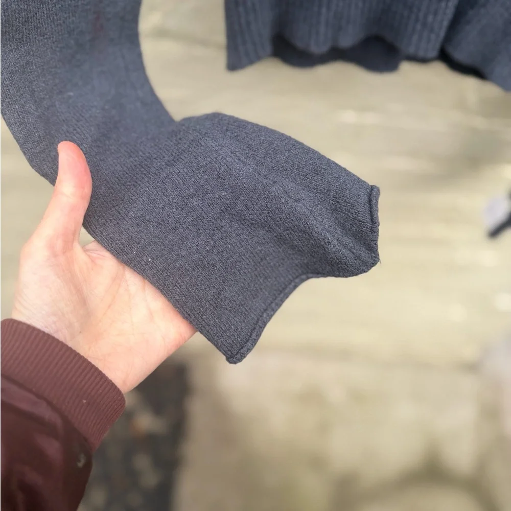 Super rare and adorable fitted navy sweater by Subdied “Stop Looking at Me”